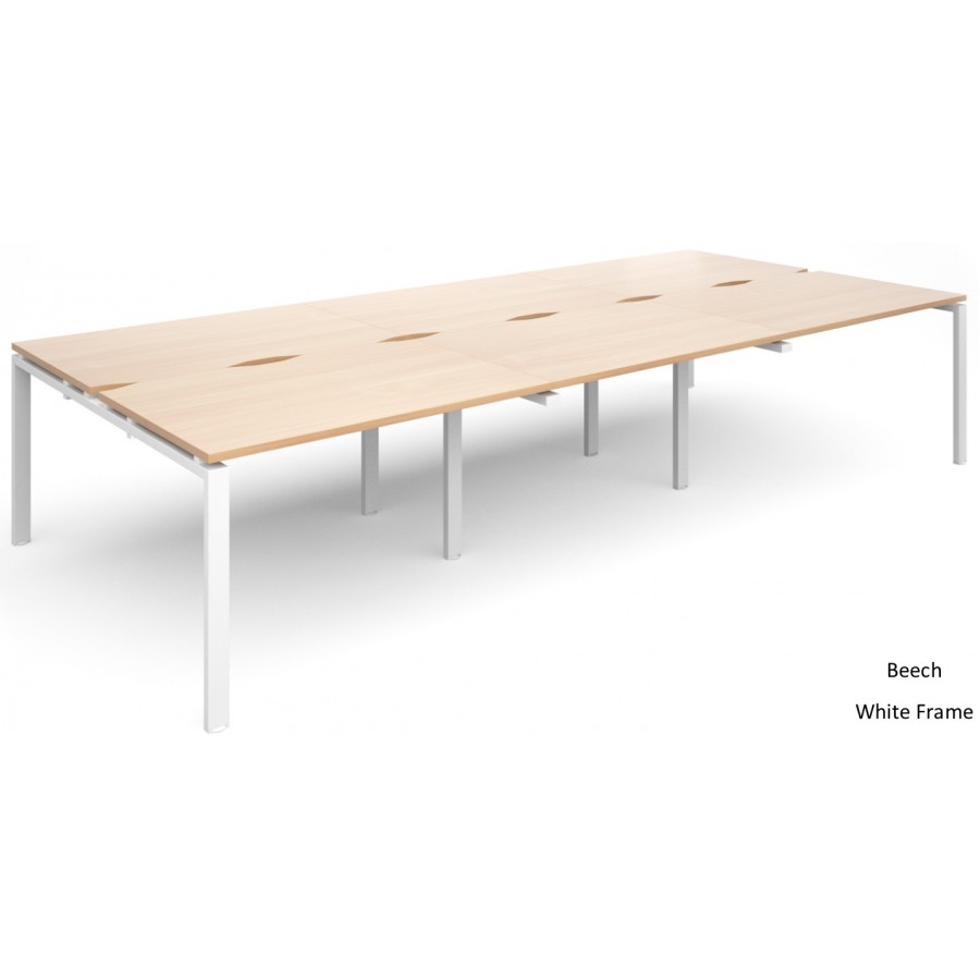 Adapt 6 Person Bench Desk | 1600mm Deep